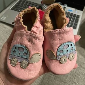 Soft pink baby girl shoes